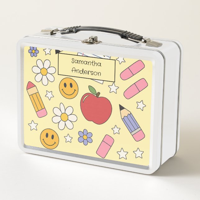 Personalised Back to School for Kids -  Metal Lunch Box (Front)