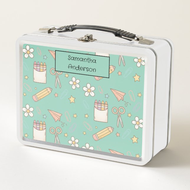 Personalised Back to School for Kids -  Metal Lunch Box (Front)