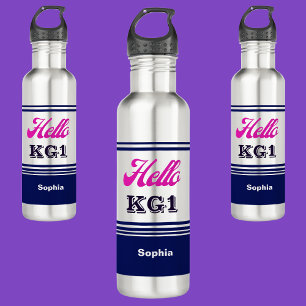 Personalised Back To School Hello KG1 710 Ml Water Bottle