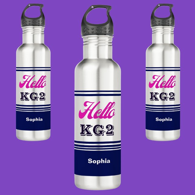 Personalised Back To School Hello KG2  710 Ml Water Bottle (Creator Uploaded)