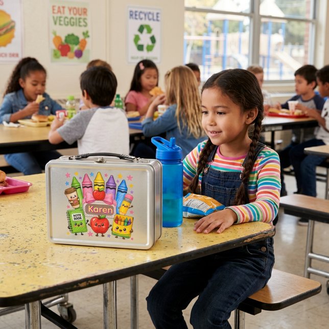 Personalised Back To School  Metal Lunch Box (Creator Uploaded)