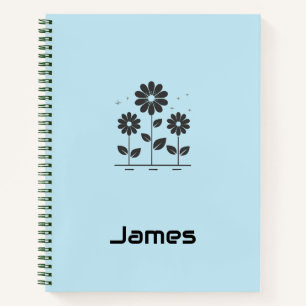 Personalised Back to School – Minimalist Floral Notebook