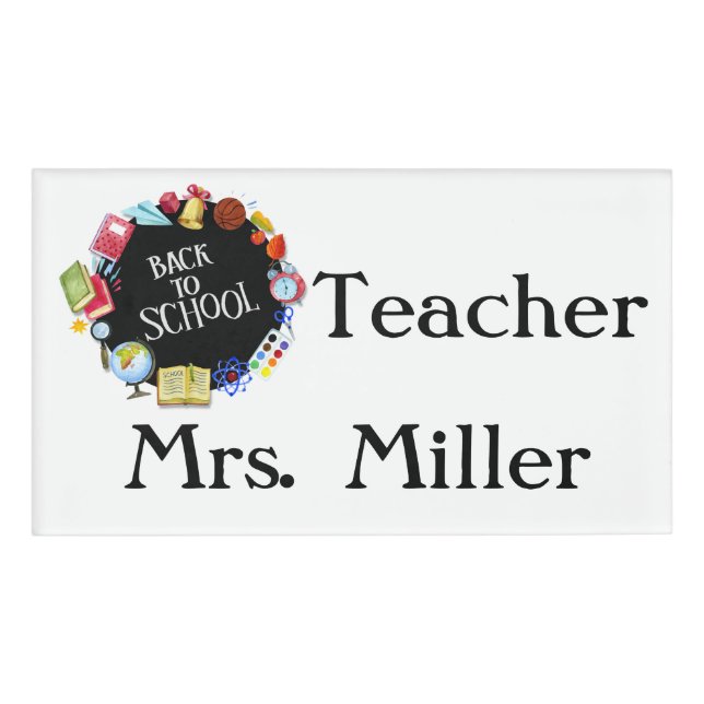 Personalised Back To School Name Tag (Front)