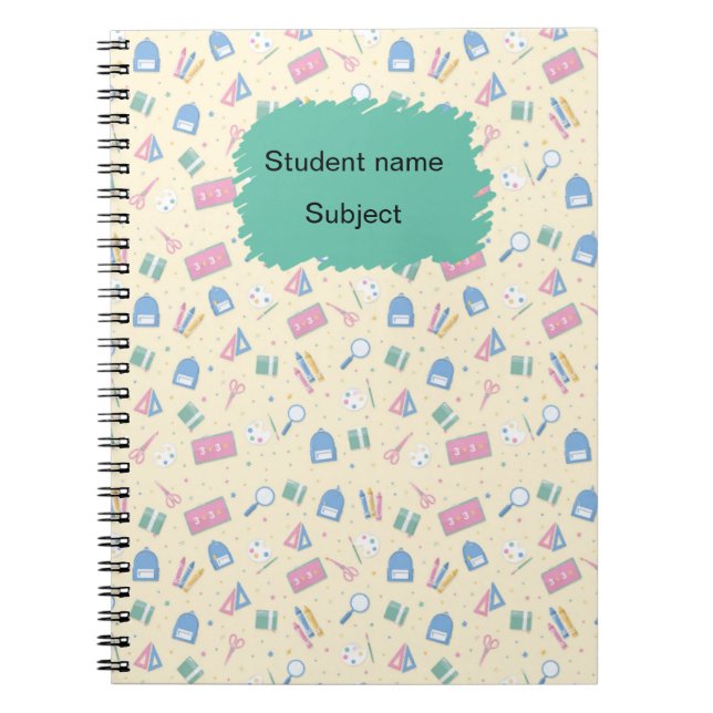Personalised Back to School Notebook | Custom Name (Front)