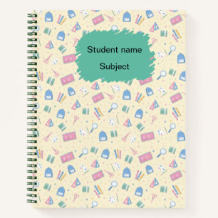 Personalised Back to School Notebook Custom Name
