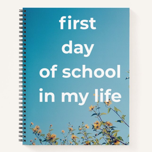 Personalised Back to School Notebook – Cute Custom (Front)