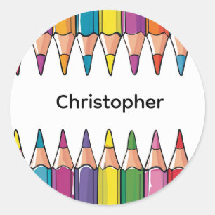 Personalised Back to School Pencil Name Stickers