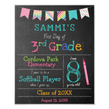 Personalised Back to School Sign - All Grades