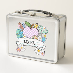 Personalised Back-to-School Supplies with Apple 2 Metal Lunch Box