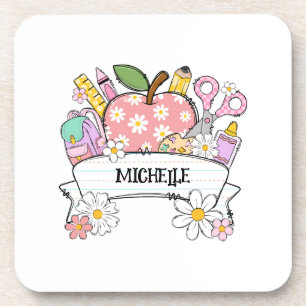 Personalised Back-to-School Supplies with Apple Coaster