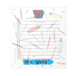 Personalised Back to School To-Do List Notepad