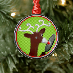 Personalised Badminton Holiday Gift Metal Tree Decoration