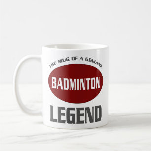 Personalised Badminton Legend Gift Coffee Mug