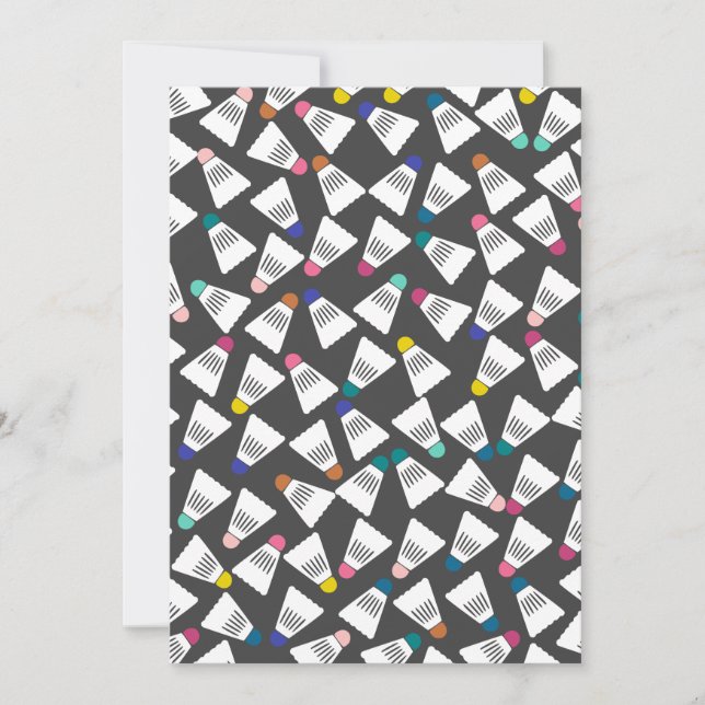 Personalised Badminton Notecards (Front)