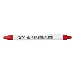 Personalised badminton shuttle sports logo blue ink pen