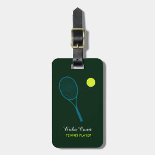 personalised baggage of the tennist luggage tag
