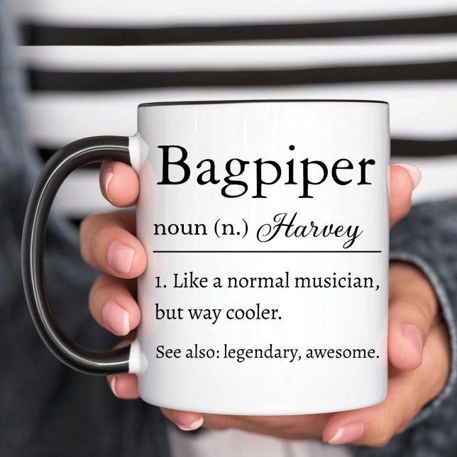 Personalised Bagpiper Definition Funny Mug (Creator Uploaded)
