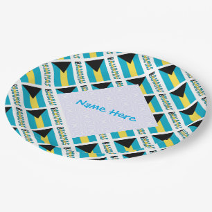 Personalised Bahamas Patriotic Party Paper Plates