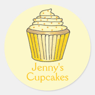 Personalised Baked Baking Cupcake Cake Stickers