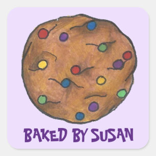 Personalised Baked By Rainbow Cookie Stickers