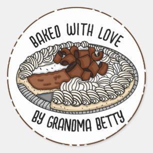 Personalised Baked with Love  Classic Round Sticker