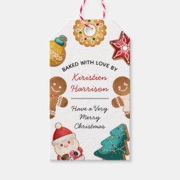 Personalised Baked With Love Gingerbread Christmas Gift Tags