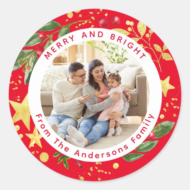 Personalised Baked With Love Holiday Baking Classi Classic Round Sticker (Front)