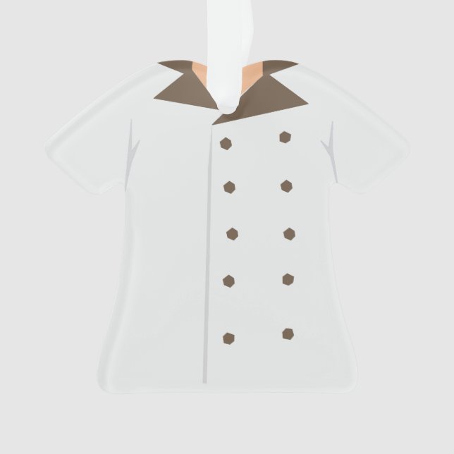 Personalised Baker Chef Christmas Holiday Ornament (Front)