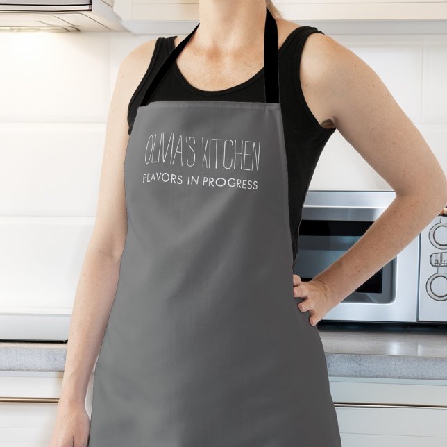 Personalised Baker Chef Cook Apron (Modern Personalized Baker, Cook, Chef Apron by MINTIC DESIGN STUDIO)