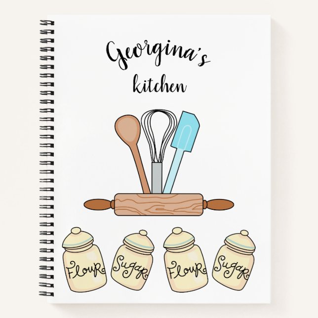 Personalised Bakers Tools Notebook (Front)