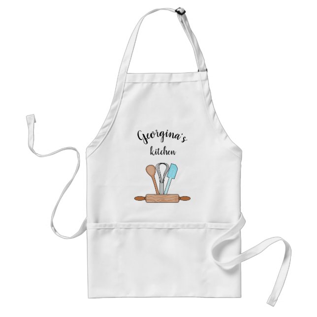 Personalised Bakers Tools Standard Apron (Front)