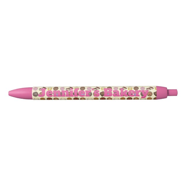 Personalised Bakery Baked Goods Cake Pie Cupcake Black Ink Pen (Front)