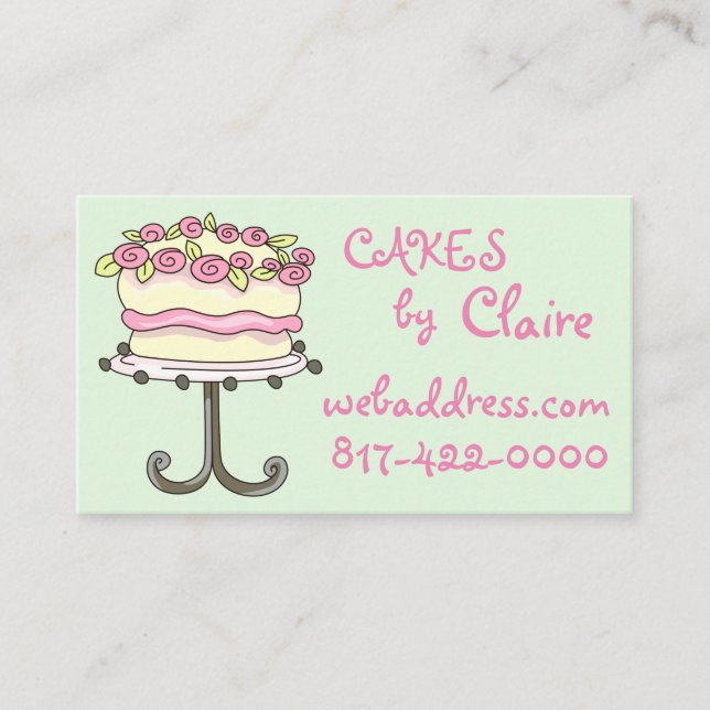 Personalised Bakery Business Card (Front)