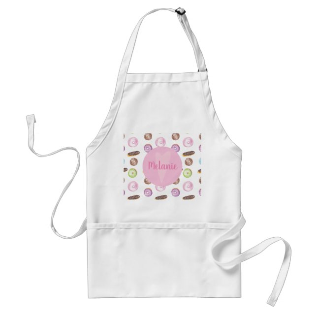 Personalised Bakery Doughnuts Custom Name Standard Apron (Front)