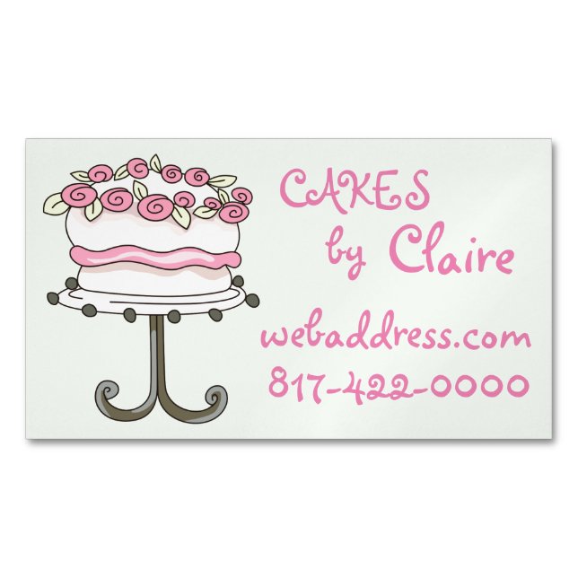Personalised Bakery Magnetic Business Card (Front)