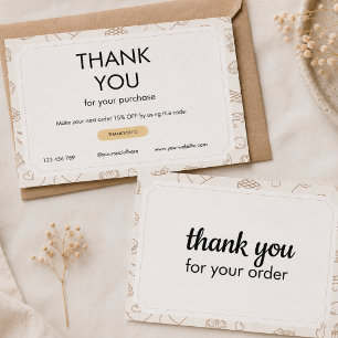Personalised Bakery Thank You Card with Discount