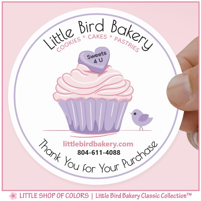 Personalised Bakery Thank You  Classic Round Sticker (Creator Uploaded)