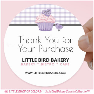 Personalised Bakery Thank You Classic Round Sticker