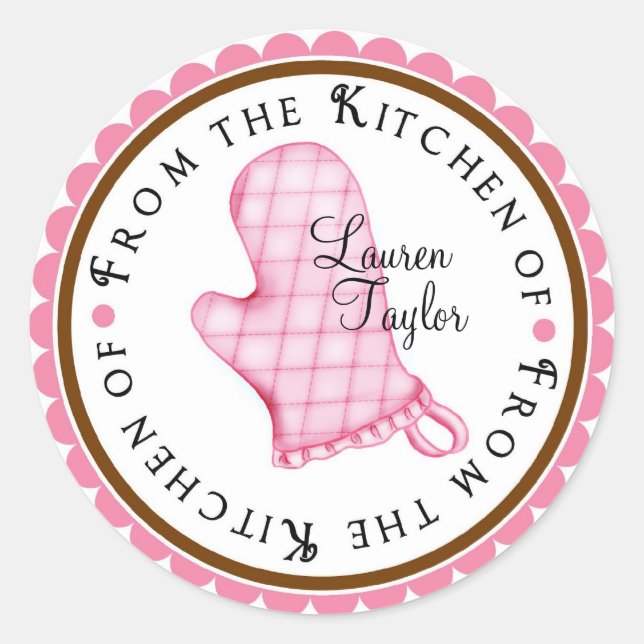 Personalised Baking Cooking Kitchen Stickers (Front)