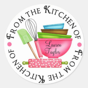 Personalised Baking Cooking Kitchen Stickers