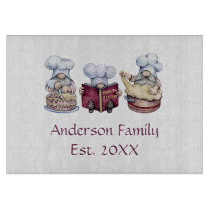 Personalised Baking Gnomes Gift for Couple  Cutting Board