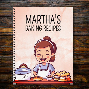 Personalised Baking Recipe Notebook Custom Recipe