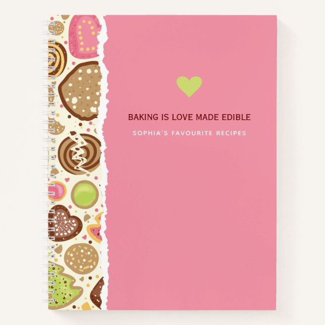Personalised Baking Recipes Notebook (Front)