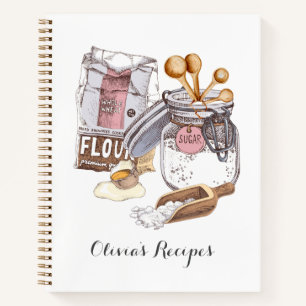 Personalised Baking Recipes Notebook