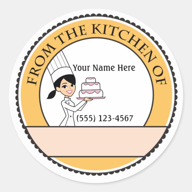 Personalised Baking Sale Sticker Label (Front)