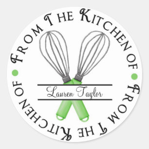 Personalised Baking Whisk Kitchen Stickers