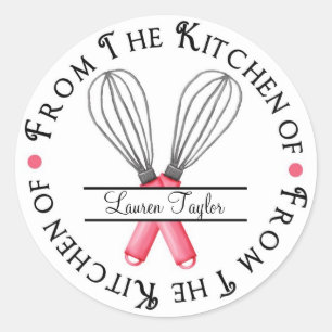 Personalised Baking Whisk Kitchen Stickers