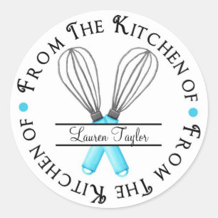 Personalised Baking Whisk Kitchen Stickers