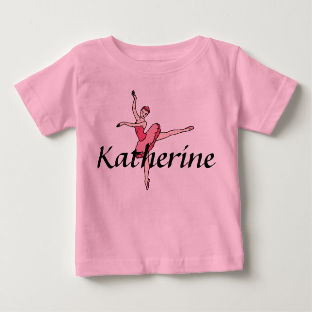 Personalised Ballerina Baby Bodysuit (Front)