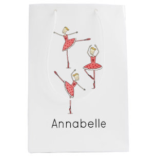 Personalised Ballerina Ballet Dancer Medium Gift Bag